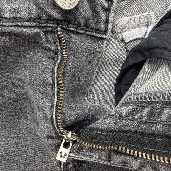 True Religion Jeans Womens 32 Gray Jennie Curvy Mid Rise Super Skinny Super T - Picture 13 of 16